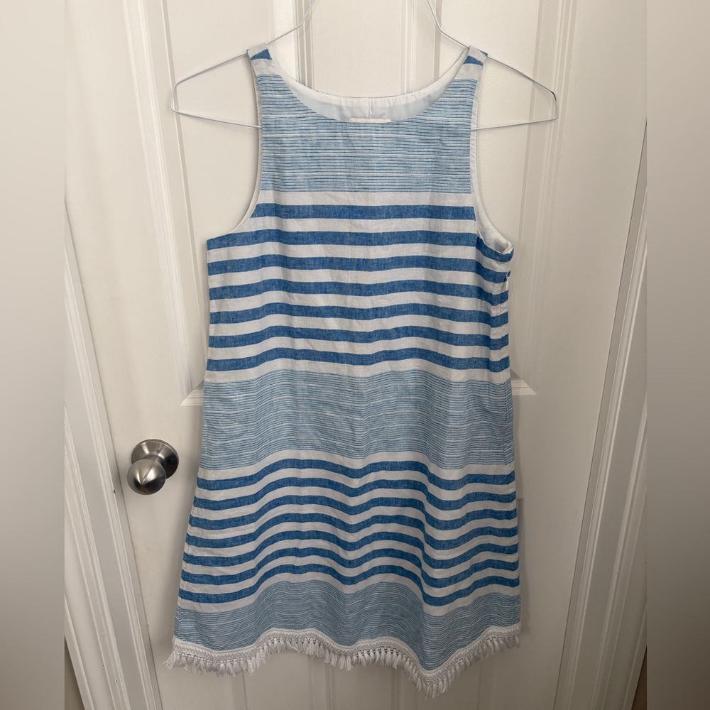 Vineyard Vines Sleeveless Tassel Coastal Grandma New Preppy Mini Dress Women 0 - Picture 2 of 7